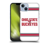 Head Case Designs Officially Licensed Ohio State University White Stripes Logo Hard Back Case Compatible With Apple iPhone 14 Plus