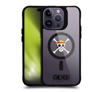 Head Case Designs Officially Licensed One Piece Classic Crew Logo Symbol Graphic Art Black Shockproof Bumper Case [Military Grade] Compatible with iPhone 14 Pro Max and Compatible with MagSafe