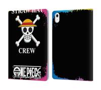 Head Case Designs Officially Licensed One Piece Colourful Crew Logo Graphic Art Leather Wallet Case Compatible With Apple iPad Air 11 2020/2022/2024/2025
