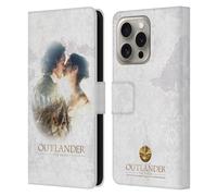 Head Case Designs Officially Licensed Outlander Claire & Jamie Kiss Portraits Leather Wallet Case Compatible With Apple iPhone 16 Pro