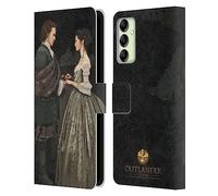Head Case Designs Officially Licensed Outlander Claire & Jamie Painting Portraits Leather Wallet Case Compatible With Samsung Galaxy A14 5G
