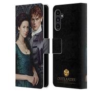 Head Case Designs Officially Licensed Outlander Claire & Jamie Portraits Leather Wallet Case Compatible With Samsung Galaxy A13 5G (2021)