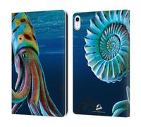Head Case Designs Officially Licensed P.D. Moreno Ammonite Dinosaur Leather Wallet Case Compatible With Apple iPad 10.9 2022/2025