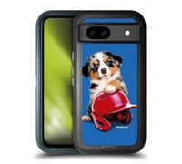 Head Case Designs Officially Licensed P.D. Moreno Australian Shepherd Helmet Sport Puppies Ultra-Armoured Shockproof Case [Military Grade Protection] Compatible With Google Pixel 8a