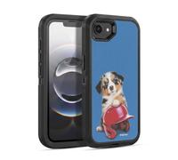 Head Case Designs Officially Licensed P.D. Moreno Australian Shepherd Helmet Sport Puppies Ultra-Armoured Shockproof Case [Military Grade Protection] Compatible With Apple iPhone 16e / iPhone 17e