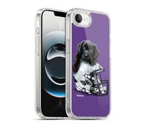Head Case Designs Officially Licensed P.D. Moreno Black Labrador Football Helmet Sport Puppies Gel Case [Military Grade] Compatible with Apple iPhone 16e / iPhone 17e and Compatible with MagSafe