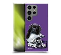 Head Case Designs Officially Licensed P.D. Moreno Black Labrador Football Helmet Sport Puppies Hard Back Case Compatible With Samsung Galaxy S24 Ultra 5G