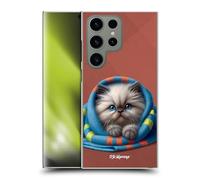 Head Case Designs Officially Licensed P.D. Moreno Blue Towel Play Cat Artwork Hard Back Case Compatible With Samsung Galaxy S24 Ultra 5G