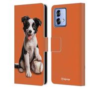 Head Case Designs Officially Licensed P.D. Moreno Border Collie Baseball Sport Puppies Leather Book Wallet Case Cover Compatible With Motorola Moto G84 5G