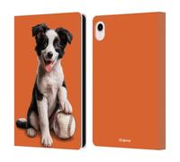Head Case Designs Officially Licensed P.D. Moreno Border Collie Baseball Sport Puppies Leather Wallet Case Compatible With Apple iPad mini (2021/2024)