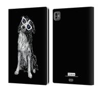 Head Case Designs Officially Licensed P.D. Moreno Border Collie Black And White Dogs Leather Wallet Case Compatible With Apple iPad Pro 11 M4 2024