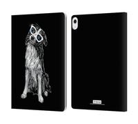 Head Case Designs Officially Licensed P.D. Moreno Border Collie Black And White Dogs Leather Wallet Case Compatible With Apple iPad Air 13 2024/2025