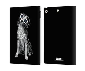 Head Case Designs Officially Licensed P.D. Moreno Border Collie Black And White Dogs Leather Wallet Case Compatible With Apple iPad 10.2 2019/2020/2021