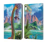 Head Case Designs Officially Licensed P.D. Moreno Brachiosaurus Dinosaur Leather Wallet Case Compatible With Apple iPad 10.9 2022/2025