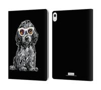 Head Case Designs Officially Licensed P.D. Moreno Dachshund Black And White Dogs Leather Wallet Case Compatible With Apple iPad Air 13 2024/2025