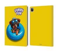 Head Case Designs Officially Licensed P.D. Moreno Dachshund Furry Fun Artwork Leather Wallet Case Compatible With Apple iPad Pro 12.9 2020/2021/2022