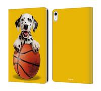 Head Case Designs Officially Licensed P.D. Moreno Dalmatian Basket Sport Puppies Leather Wallet Case Compatible With Apple iPad 10.9 2022/2025