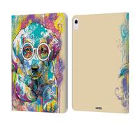 Head Case Designs Officially Licensed P.D. Moreno Dog Colourful Drip Art Cats And Dogs Leather Wallet Case Compatible With Apple iPad Air 13 2024/2025