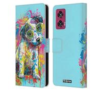 Head Case Designs Officially Licensed P.D. Moreno Dog Pose Drip Art Cats And Dogs Leather Book Wallet Case Cover Compatible With Motorola Edge 50 Fusion