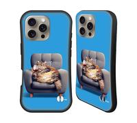 Head Case Designs Officially Licensed P.D. Moreno Fat Cat Armchair Furry Fun Artwork Hybrid Case Compatible With Apple iPhone 16 Pro