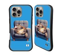 Head Case Designs Officially Licensed P.D. Moreno Fat Cat Armchair Furry Fun Artwork Hybrid Case Compatible With Apple iPhone 16 Pro Max