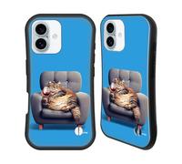 Head Case Designs Officially Licensed P.D. Moreno Fat Cat Armchair Furry Fun Artwork Hybrid Case Compatible With Apple iPhone 16