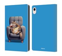 Head Case Designs Officially Licensed P.D. Moreno Fat Cat Armchair Furry Fun Artwork Leather Wallet Case Compatible With Apple iPad mini (2021/2024)