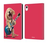 Head Case Designs Officially Licensed P.D. Moreno Golden Retriever Playing Guitar Furry Fun Artwork Leather Wallet Case Compatible With Apple iPad mini (2021/2024)
