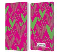 Head Case Designs Officially Licensed P.D. Moreno Hearts 1 Patterns Leather Wallet Case Compatible With Amazon Fire Max 11 2023