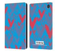 Head Case Designs Officially Licensed P.D. Moreno Hearts 2 Patterns Leather Wallet Case Compatible With Amazon Fire 7 2022