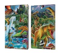 Head Case Designs Officially Licensed P.D. Moreno In The Waters Dinosaur Scene Leather Wallet Case Compatible With Apple iPad 10.2 2019/2020/2021