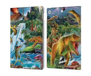 Head Case Designs Officially Licensed P.D. Moreno In The Waters Dinosaur Scene Leather Wallet Case Compatible With Apple iPad 10.2 2019/2020/2021