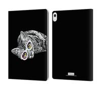 Head Case Designs Officially Licensed P.D. Moreno Kitten Glasses Black And White Cats Leather Wallet Case Compatible With Apple iPad Air 13 2024/2025