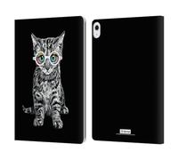 Head Case Designs Officially Licensed P.D. Moreno Kitten Sad Black And White Cats Leather Wallet Case Compatible With Apple iPad Air 13 2024/2025