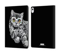 Head Case Designs Officially Licensed P.D. Moreno Kitten Stare Black And White Cats Leather Wallet Case Compatible With Apple iPad Air 13 2024/2025