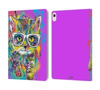 Head Case Designs Officially Licensed P.D. Moreno Kitten Walk Drip Art Cats And Dogs Leather Wallet Case Compatible With Apple iPad Air 13 2024/2025