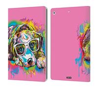 Head Case Designs Officially Licensed P.D. Moreno Labrador Drip Art Cats And Dogs Leather Wallet Case Compatible With Apple iPad 10.2 2019/2020/2021