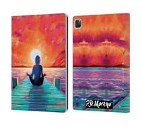 Head Case Designs Officially Licensed P.D. Moreno Lotus Pose In Sunrise Yoga Silhouettes Leather Wallet Case Compatible With Apple iPad Pro 12.9 2020/2021/2022