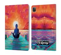 Head Case Designs Officially Licensed P.D. Moreno Lotus Pose In Sunrise Yoga Silhouettes Leather Wallet Case Compatible With Apple iPad Pro 11 2020/2021 / 2022