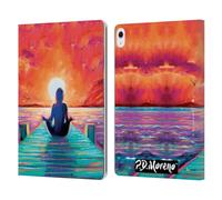 Head Case Designs Officially Licensed P.D. Moreno Lotus Pose In Sunrise Yoga Silhouettes Leather Wallet Case Compatible With Apple iPad Air 13 2024/2025