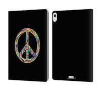 Head Case Designs Officially Licensed P.D. Moreno Peace Sign Assorted Design Leather Wallet Case Compatible With Apple iPad Air 13 2024/2025