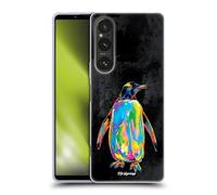 Head Case Designs Officially Licensed P.D. Moreno Penguin Christmas Animal Pop Colors Soft Gel Case Compatible With Sony Xperia 1 V 5G