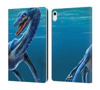 Head Case Designs Officially Licensed P.D. Moreno Plesiosaur Dinosaur Leather Wallet Case Compatible With Apple iPad 10.9 2022/2025