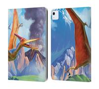 Head Case Designs Officially Licensed P.D. Moreno Pterodactyl Dinosaur Leather Wallet Case Compatible With Apple iPad Air 11 2020/2022/2024/2025
