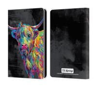 Head Case Designs Officially Licensed P.D. Moreno Reuben The Highland Cow Animals II Leather Wallet Case Compatible With Amazon Kindle 11th Gen (2024)