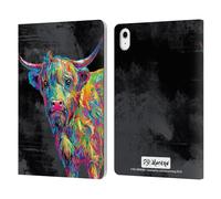 Head Case Designs Officially Licensed P.D. Moreno Reuben The Highland Cow Animals II Leather Wallet Case Compatible With Apple iPad Air 11 2020/2022/2024/2025