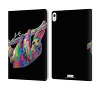 Head Case Designs Officially Licensed P.D. Moreno Sloth Animals Leather Wallet Case Compatible With Apple iPad Air 13 2024/2025