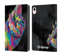 Head Case Designs Officially Licensed P.D. Moreno Sloth Christmas Animal Pop Colors Leather Wallet Case Compatible With Apple iPad mini (2021/2024)