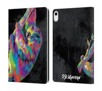 Head Case Designs Officially Licensed P.D. Moreno Sloth Christmas Animal Pop Colors Leather Wallet Case Compatible With Apple iPad 10.9 2022/2025