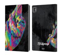 Head Case Designs Officially Licensed P.D. Moreno Sloth Christmas Animal Pop Colors Leather Wallet Case Compatible With Apple iPad Pro 11 M4 2024
